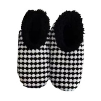 Slumbies Women's Winter Slippers Medium - HARLEQUIN (Black) SLUWHA02