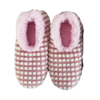 Slumbies Women's Winter Slippers Large - HARLEQUIN (Pink) SLUWHA03
