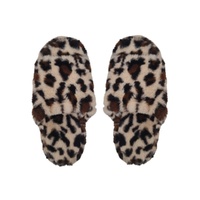 Slumbies Winter Slippers Women's Large - Jungle Slide Leopard, Sunbird SLUWJSS3