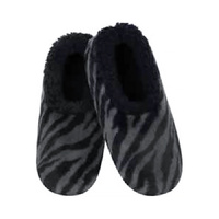 Slumbies Winter Slippers Women's Small - Wild Sole Black Zebra, Sunbird SLUWWS01