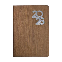 Centurion 2026 Diary Wooden PU A4 Day to Page Brown, Sunbird Y-DCD-PUA41