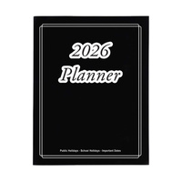 Centurion 2026 Planner Quarto Month to View Black, Sunbird Y-D4007-1