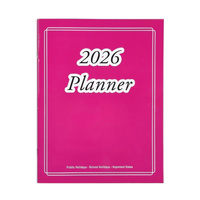 Centurion 2026 Planner Quarto Month to View Pink, Sunbird Y-D4007-1