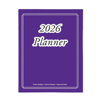 Centurion 2026 Planner Quarto Month to View Purple, Sunbird Y-D4007-1