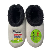 Slumbies Pairables Men's Winter Slippers Extra Large - GOLF (Grey) SLUMGO04