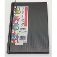2024-2025 Financial Year Diary Everyday A5 Week to View Black Last Diary Company FEA57BK