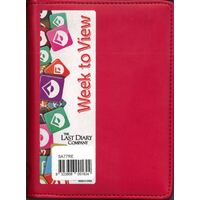 2026 Diary Nicholls A7 Slim Week to View Red Last Diary Company SA77RE