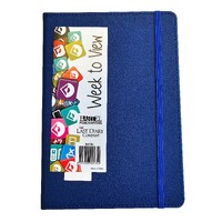 2025 Diary Becall A5 Week to View Casebound Blue Last Diary Company BA57BL