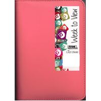 2026 Diary Nicholls B6 Slim Week to View Hot Pink Last Diary Company SB67HP