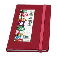 2022 Diary Becall B6 Week to View Casebound Hot Pink, Last Diary Company BB67HP