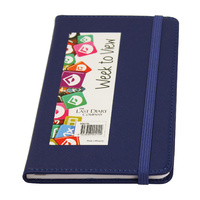 2022 Diary Becall B6 Week to View Casebound Blue, Last Diary Company BB67BL