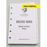 2023 Refill Nicholls A7 Micro Mini Week to View Complete Last Diary Company NA77C