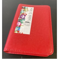 2026 Diary Nicholls B6 Slim Week to View Red Last Diary Company SB67RE