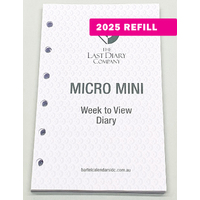 2026 Refill Nicholls A7 Micro Mini Week to View Diary Last Diary Company NA77
