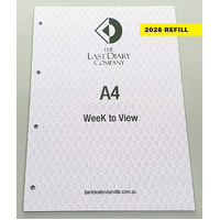 2026 Refill Nicholls A4 Week to View Directors Style by Last Diary Company NA47
