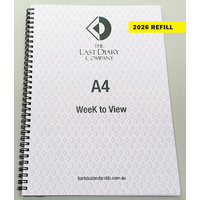 2026 Refill Victoria A4 Week to View Wiro by Last Diary Company VA47