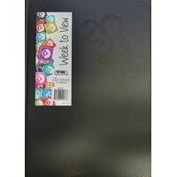 2022 Diary Everyday A4 Week to View Casebound Black, Last Diary Company EA47BK