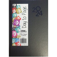 2022 Diary Everyday A5 Day to Page Casebound Black, Last Diary Company EA51BK
