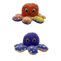 Huggable Toys Aquarium Plush 10cm Octopus Gemini Orange Glow-In-The-Dark, OIoct-Gem-Or