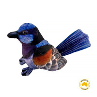 Huggable Toys Australiana Plush 12cm Luna Blue Wren, hbir-wre-Lun