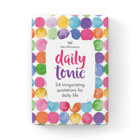 Little Affirmations Illustrative Quotation Cards - Daily Tonic - 24 Card Pack with Stand - DTT