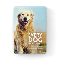 Little Affirmations Illustrative Quotation Cards - Every Dog Has Its Day - 24 Card Pack with Stand - DOG