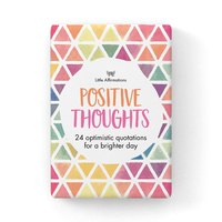 Little Affirmations Illustrative Quotation Cards - Positive Thoughts - 24 Card Pack with Stand - DPT