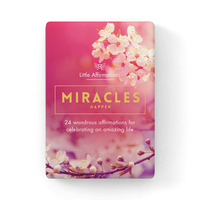 Little Affirmations Illustrative Quotation Cards - Miracles Happen - 24 Card Pack with Stand - DMI