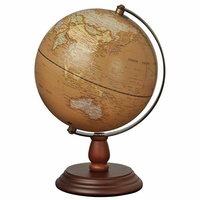 Antique Wooden Base World Globe 20cm 9326793033058 Landmark Concepts 