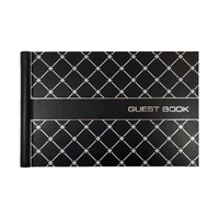Ozcorp Guest Book Argyle Black, Signature Book GBK01