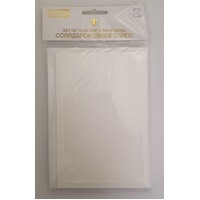 OzCorp Folded Correspondence Cards & Envelopes White Envelope Set of 10 CC01