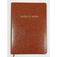 A5 Address Book Softcover - Tan