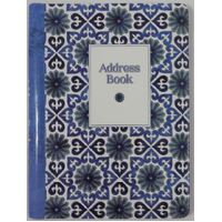 A5 Address Book Hard Cover - Moroccan Blue