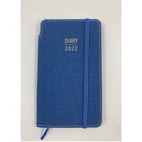 2022 Diary Contempo Purse Week to View French Blue w/ Pen by Ozcorp D596