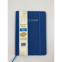 2022 Diary Contempo A5 Week to View French Blue by Ozcorp D602