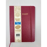 2022 Diary Contempo A5 Week to View Cherry Red by Ozcorp D603