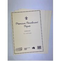 A4 Premium Parchment Paper 25 Luxe Sheets - Cream by Ozcorp