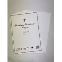 A4 Premium Parchment Paper 25 Luxe Sheets - Cream (White) by Ozcorp