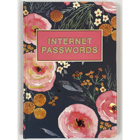 Ozcorp Internet Passwords Book A5 Hardcover Lined - Rustic Floral PB01