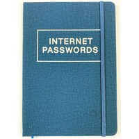 Ozcorp Internet Passwords Book A5 Hardcover Lined - French Blue PB03