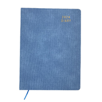 2024 Diary Contempo A4 Week to View Spiral Blue, Ozcorp D759