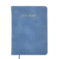 2024 Diary Contempo A5 Day to Page Spiral Blue, Ozcorp D769