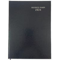 2024 Diary Business A5 Day to Page Black by OzCorp D783