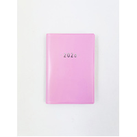 2026 Diary Fashion A7 Week to View Soft Cover Pink, OzCorp DA16