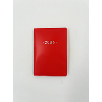 2026 Diary Fashion A7 Week to View Soft Cover Red, OzCorp DA16