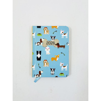 2026 Diary Fashion A7 Week to View Hard Cover Dogs, OzCorp DA17