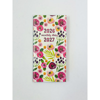 2026-2027 2-Year Planner Fashion Pocket Month to View Plum Fleur, OzCorp YP77