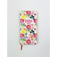 2026 Diary Fashion Slim Week to View Fleur, OzCorp D879