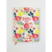 2026 Diary Fashion A5 Week to View Casebound Fleur, OzCorp D884