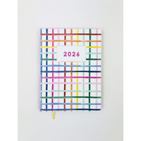 2026 Diary Fashion A5 Week to View Casebound Rainbow, OzCorp D886